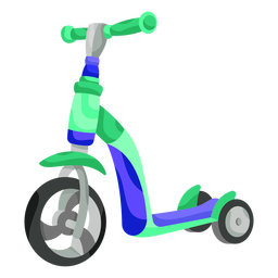 Kid tricycle illustration PNG Design