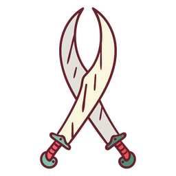 Espadas Kilij planas Diseño PNG