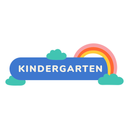 Kindergarten rainbow label PNG Design