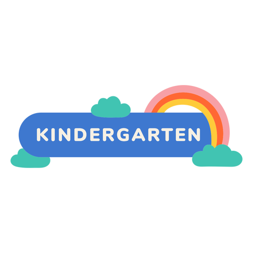 Download Kindergarten rainbow label - Transparent PNG & SVG vector file