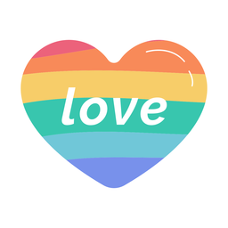 Lead with Love Rainbow Heart Sticker