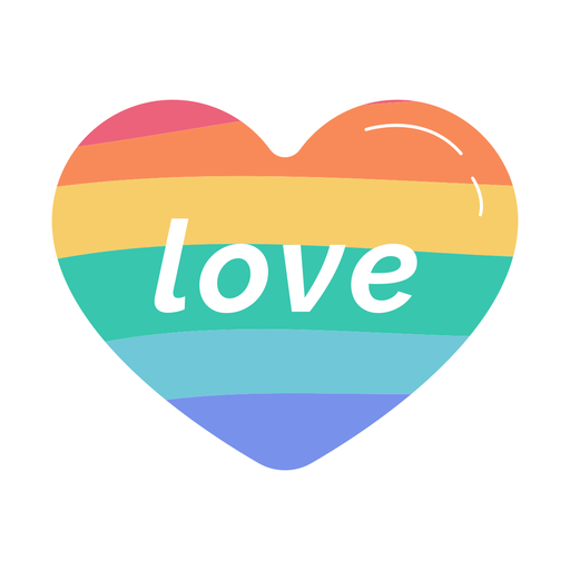 Download Love rainbow heart sticker - Transparent PNG & SVG vector file