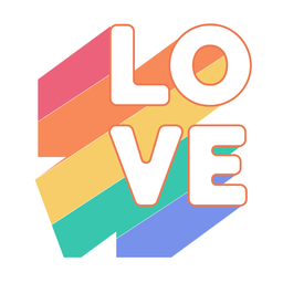Love rainbow sticker