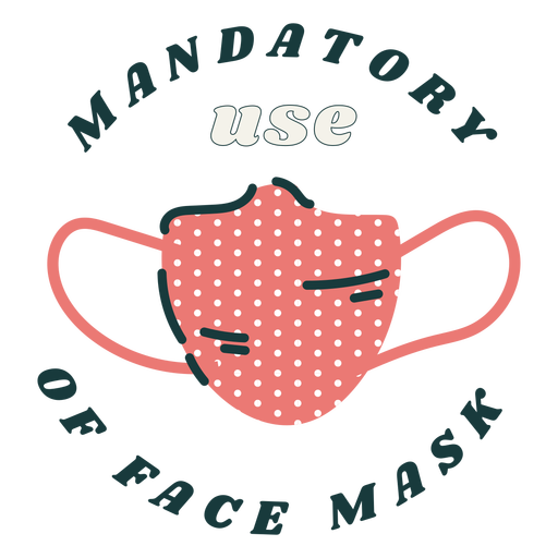 Download Mandatory use of face mask lettering - Transparent PNG ...