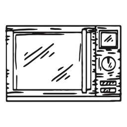 Microwave detailed hand drawn PNG Design