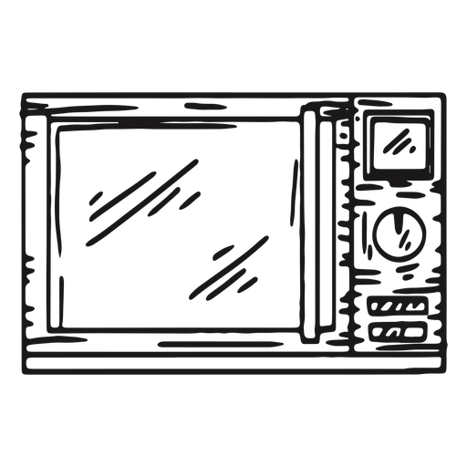 Microwave detailed hand drawn PNG Design