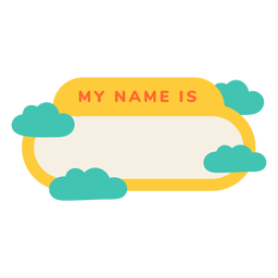 Mi nombre es etiqueta turbia Diseño PNG
