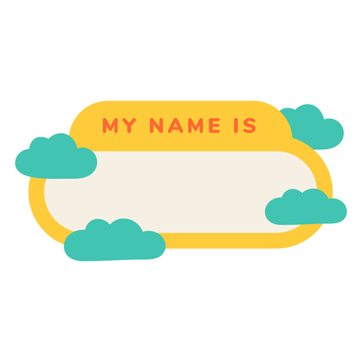 Mein Name ist trübes Etikett PNG-Design