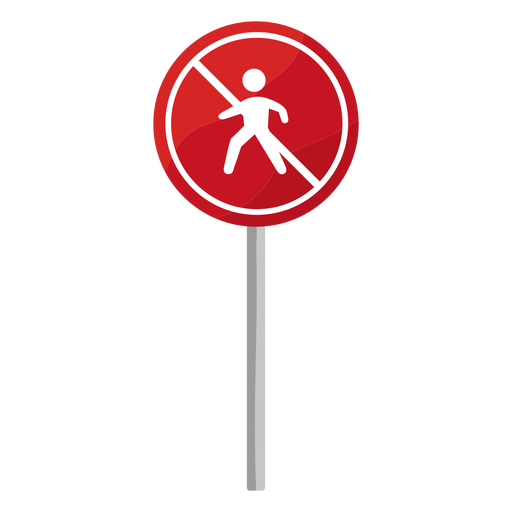 No pedestrian sign flat - Transparent PNG & SVG vector file