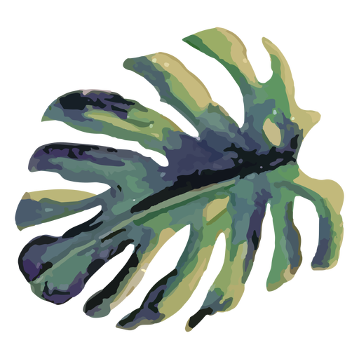 Aquarela de folha de palmeira Desenho PNG