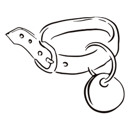 Doodle de collar de mascota Diseño PNG