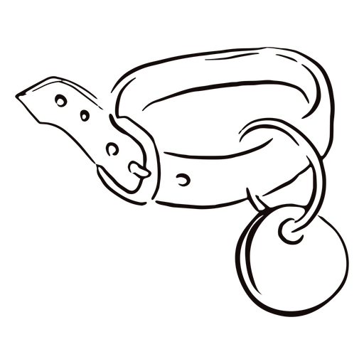 Doodle de collar de mascota Diseño PNG