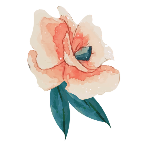 Pink rose watercolor PNG Design