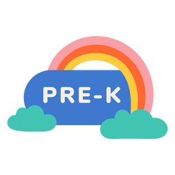 Pre k rainbow label PNG Design