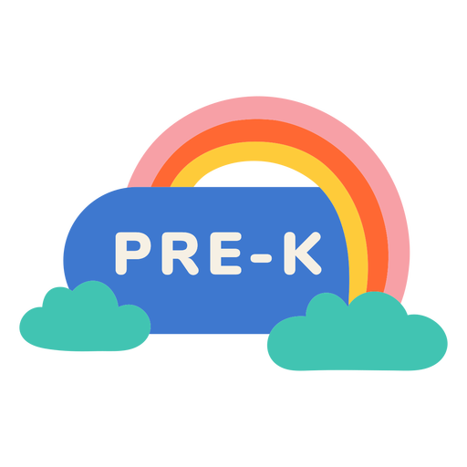 Pre k rainbow label PNG Design