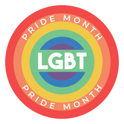 Emblema lgbt arco-íris do mês do orgulho
