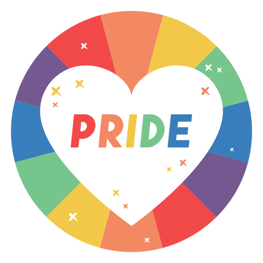 Pride heart badge