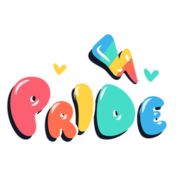 Letras del arco iris del orgullo Diseño PNG