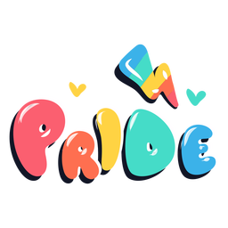 Pride rainbow lettering PNG Design