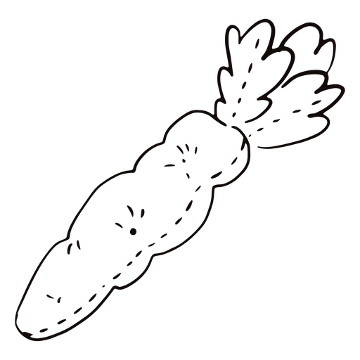 Doodle de zanahoria de trapo Diseño PNG