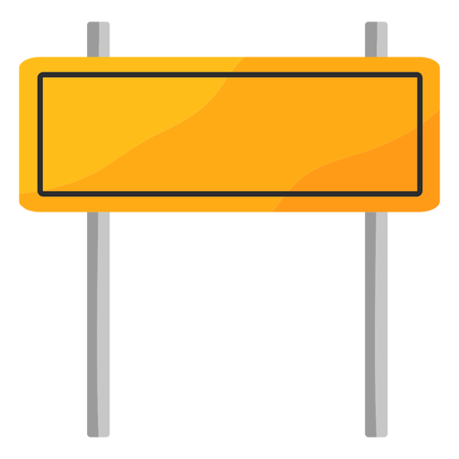 Rechteck Verkehrszeichen mit Polen flach PNG-Design