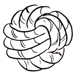 Doodle de bola de cuerda Diseño PNG