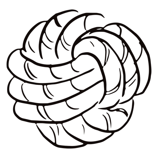Doodle de bola de cuerda Diseño PNG