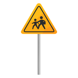 Signo de zona escolar plana Diseño PNG