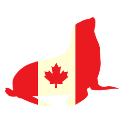 Selar com bandeira plana do Canadá Desenho PNG