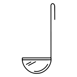 Trazo de cuchara para servir Diseño PNG