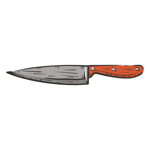 Sharp knife colored hand drawn PNG Design