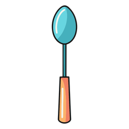 Ilustración de cuchara sólida Diseño PNG