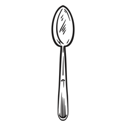 Colher utensílio desenhado à mão Desenho PNG