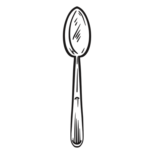 Dibujado a mano cuchara utensilio