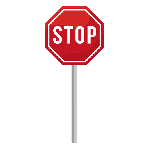 Stop sign flat - Transparent PNG & SVG vector file