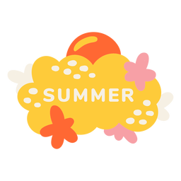 Sommer Strand Label PNG-Design