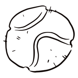 Tennis ball doodle PNG Design