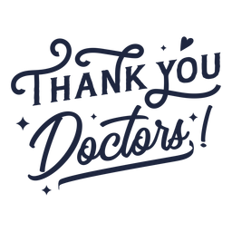 Gracias doctores letras Diseño PNG