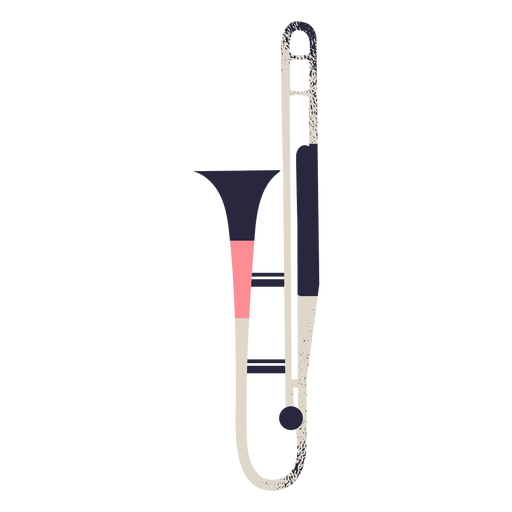 Ilustración de instrumento de trombón Diseño PNG