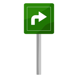 Gire a la derecha plana Diseño PNG