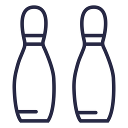 Two bowling pins alligned icon PNG Design Transparent PNG