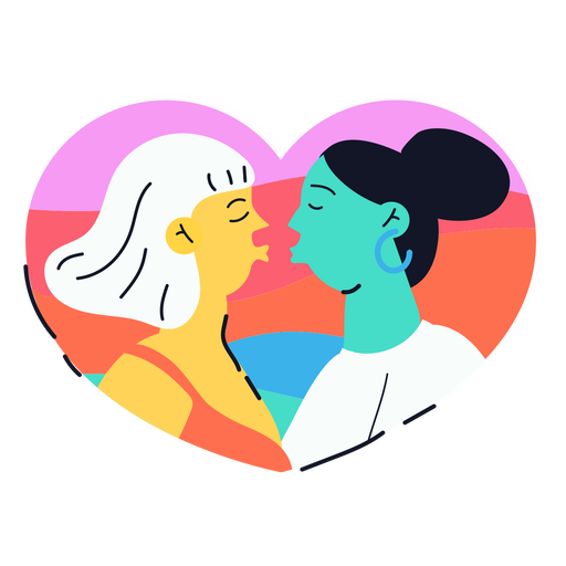 Two Girls Kissing Sticker Transparent Png Svg Vector File