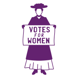 Votar em mulheres planas Desenho PNG