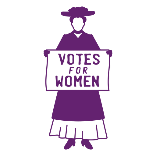 Votar em mulheres planas Desenho PNG
