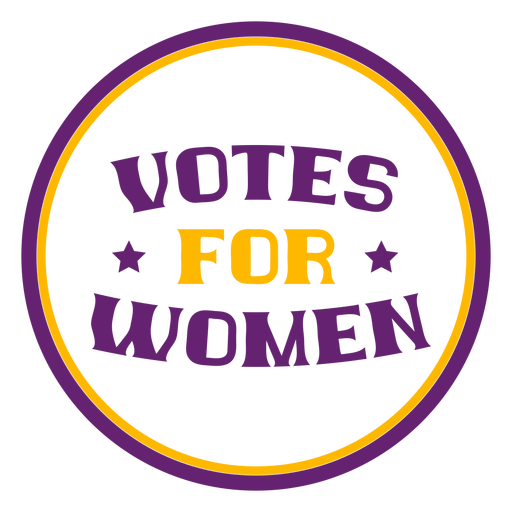 Votos para los votos de la insignia de las mujeres Diseño PNG