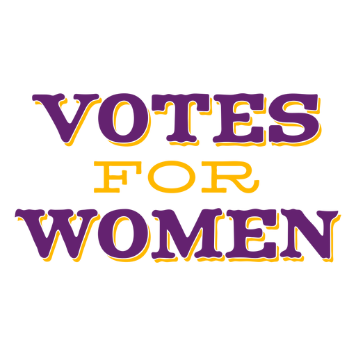 Votos para mujeres con letras de votos Diseño PNG