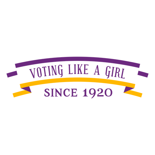 Voting like a girl lettering PNG Design