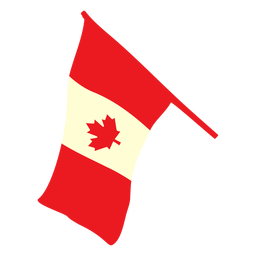 Bandeira do Canadá achatada Desenho PNG