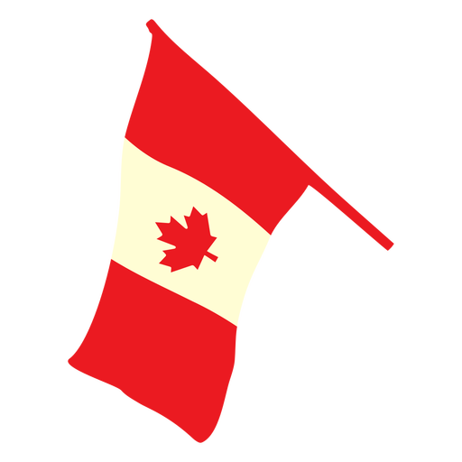 Winkende kanadische Flagge flach PNG-Design