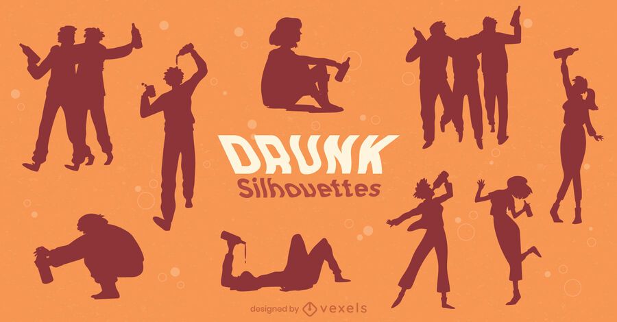 Drunk People Silhouette Pack Drunk People Silhouette Pack